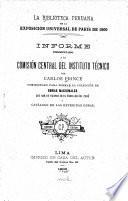 La biblioteca Peruana en la Exposicion Universal de Paris de 1900