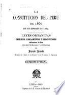 La constitución del Perú de 1860 con sus reformas hasta 1893