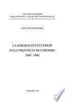 La emigración exterior en la provincia de Córdoba, 1960-1980