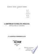 La identidad cultural de Andalucía (notas para su estudio)