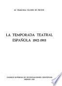 La temporada teatral española, 1982-1983