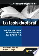 Libro La tesis doctoral