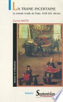 Libro La trame incertaine