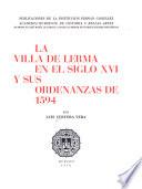Libro La villa de Lerma en el siglo XVI y sus ordenanzas de 1594