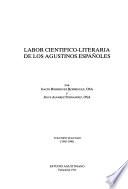 Labor científico-literaria de los agustinos españoles: 1965-1990