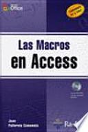 Libro Las macros en Microsoft Access : versiones 97 a 2007