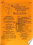 Latin American Population History Bulletin