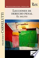 Libro Lecciones de derecho penal.