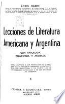 Lecciones de literatura americana y argentina