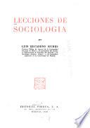 Lecciones de sociología