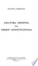 Legítima defensa del orden constitucional