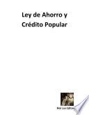 Libro Ley de Ahorro y Crédito Popular