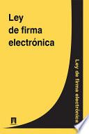Libro Ley de firma electronica