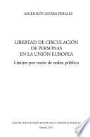 Libro Libertad de circulación de personas en la Unión Europea