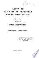 Lista de las aves de Venezuela con su distribución: Parte 1, No Passeriformes