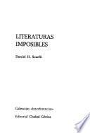 Libro Literaturas imposibles