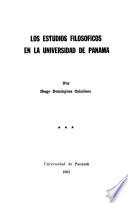 Los estudios filosóficos en la Universidad de Panamá
