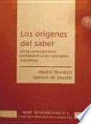 Libro Los Orígenes del saber