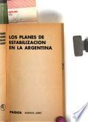 Los Planes de estabilización en la Argentina