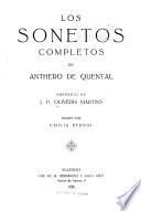 Los sonetos completos de Anthero de Quental