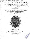 Los Sonetos Y Canciones, que traduzia Henrique Garces de lengua Thoscana en Castellana