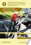 Libro Mantenimiento de redes eléctricas subterráneas de baja tensión. ELEE0109