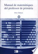 Libro Manual de matemàtiques del professor de primària