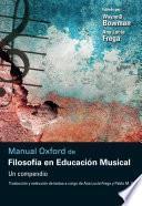 Libro Manual Oxford de Filosofía en Educación Musical