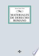 Libro Materiales de Derecho romano