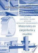 Libro Materiales en carpintería y mueble (Guía para profesores)