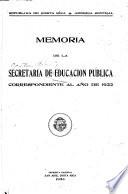Memoria de educación pública