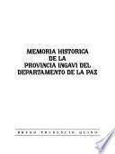 Memoria histórica de la provincia Ingavi del departamento de La Paz