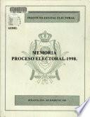 Memoria proceso electoral 1998