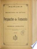 Memoria que la segretaria de Estado en el Despacho de Fomento presenta à la Asamblea Legislitiva de la Republica de Guatemala ... 1891