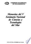 Memorias del V Seminario Nacional de Ciencias y Tecnologías del Mar