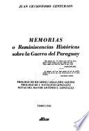 Memorias o reminiscencias históricas sobre la Guerra del Paraguay