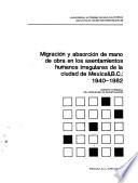 Migración y absorción de mano de obra en los asentamientos humanos irregulares de la Ciudad de Mexicali, B.C., 1940-1982