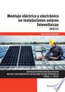 Libro Montaje eléctrico y electrónico en instalaciones solares fotovoltaicas