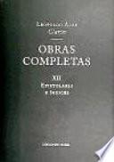 Libro Obras completas de Clarín XII. Epistolario e índices