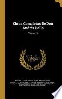 Libro Obras Completas De Don Andrés Bello;