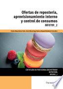 Libro Ofertas de repostería, aprovisionamiento interno y control de consumos
