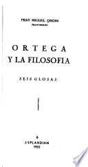 Ortega y la filosofía