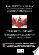 Para perpetua Memoria / For Perpetual Memory