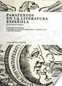Paratextos en la literatura española