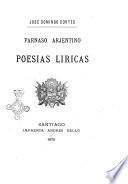 Parnaso arjentino poesias liricas José Domingo Cortés