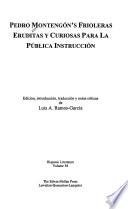 Libro Pedro Montengón's Frioleras eruditas y curiosas para la pública instrucción