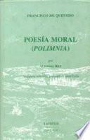 Libro Poesía moral (Polimnia)