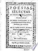 Poesias selectas de varios autores latinos