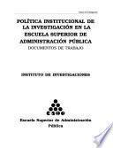 Política institucional de la investigación en la Escuela Superior de Administración Pública