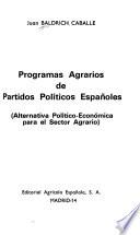 Programas agrarios de partidos políticos españoles